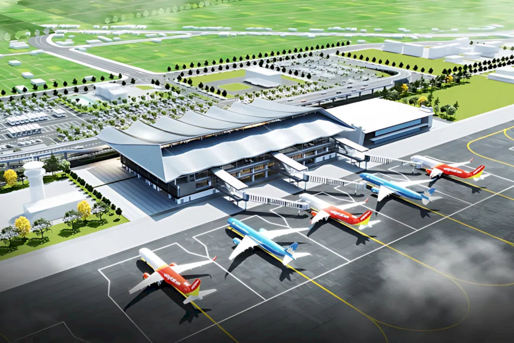 Đường đỗ sân bay được đầu tư hiện đại 